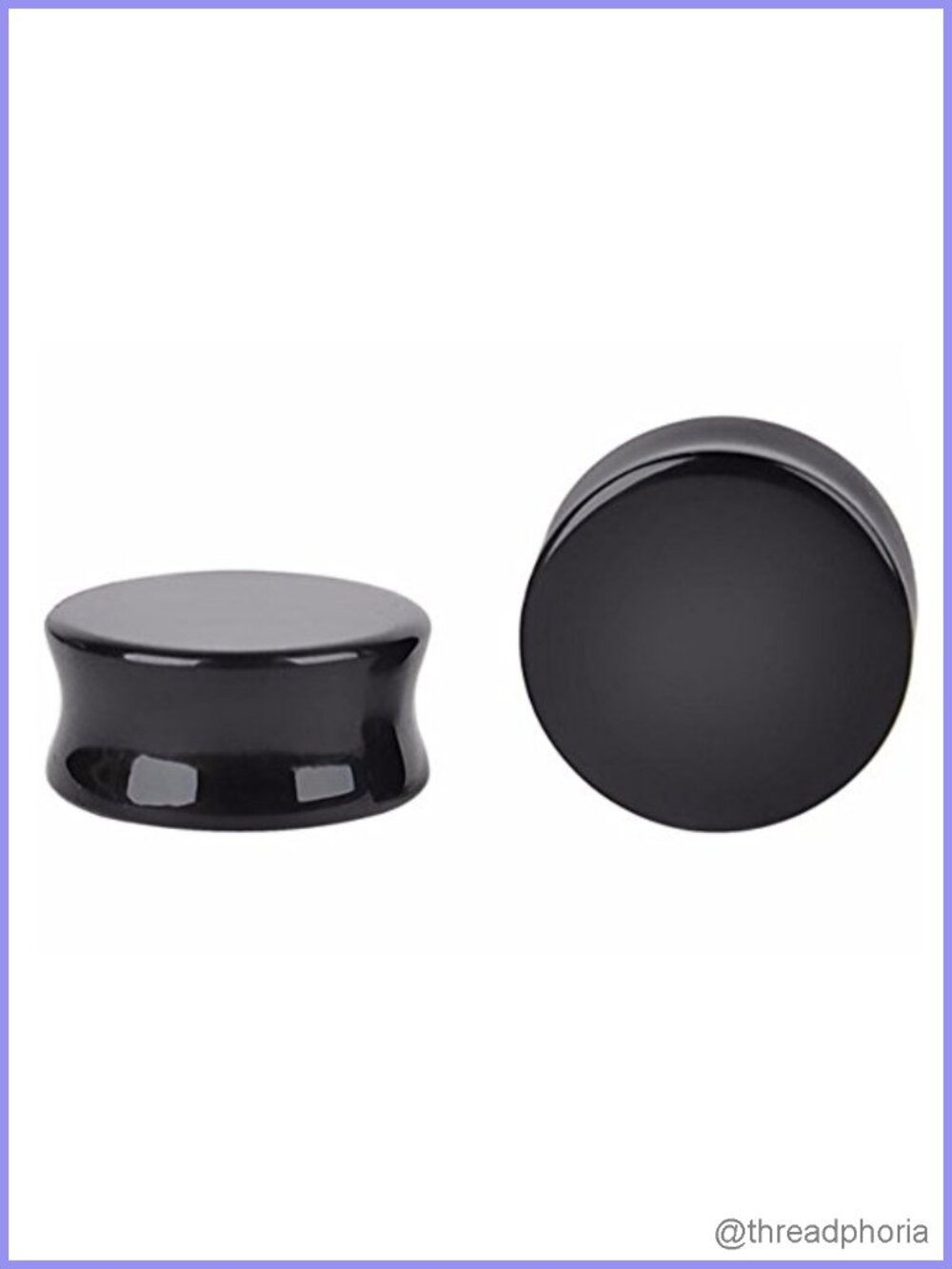 Natural Obsidian Stone Double Flared Flesh Tunnels Ear Plugs Gauges Stretcher